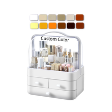 Rolling LED Vanity Case with Mirror and Large Capacity Storage for Makeup Artists